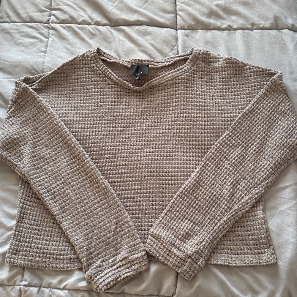 Olia Waffle Knit Long Sleeve (S)